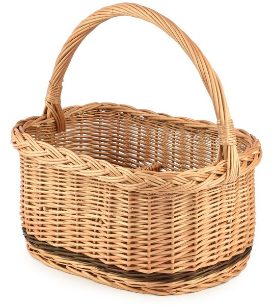 Kôš piknikový prútený na fľaše Crate IV. š. 38 x hl. 26 x v. 19/37(cm)