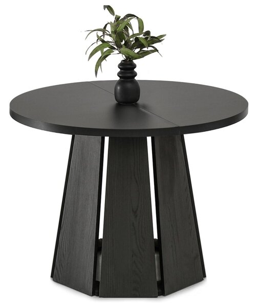 Rozkladací jedálenský stôl ORHAN čierny 100 - 180 cm
