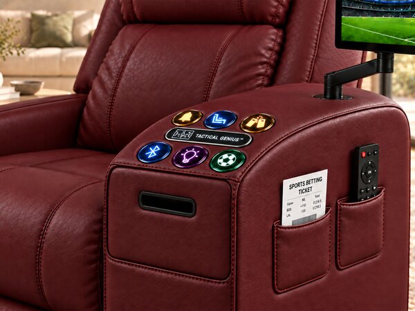 Comfy AF 18 Pro Burgundy - Masážne kreslo so smart výčapom a funkciou Tactical Genius™