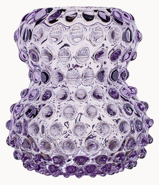 Ručne fúkaná váza Hobnail Birdie, V 13 cm