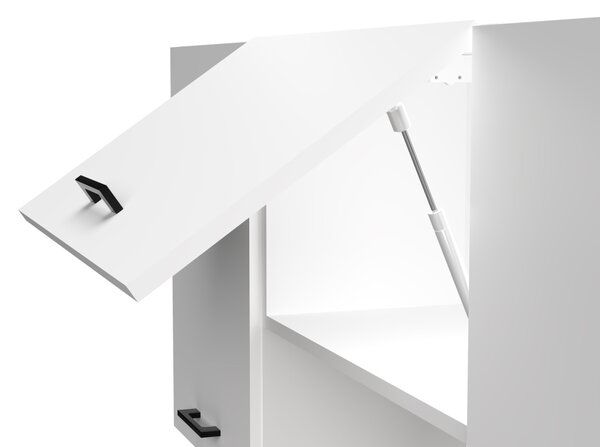 NEJBY Kuchynská linka PIETRUS 120/180 cm, biela/dub craft