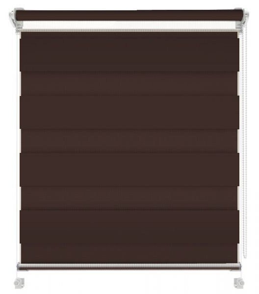 Roleta Deň a noc Nástenná Standard Čokoládová Šírka: 147 cm, Výška: 150 cm