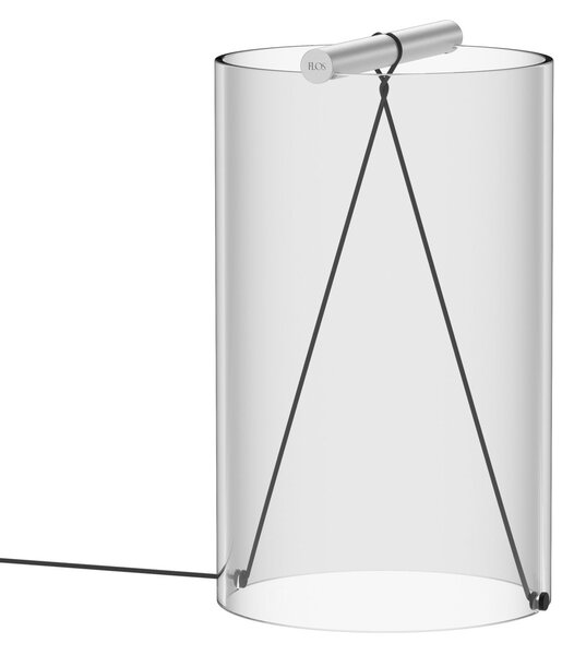 Stolové Lampa FLOS, To-Tie T2, stmievateľné, Transparentná, Obývacia izba, Sklo, Dizajnový