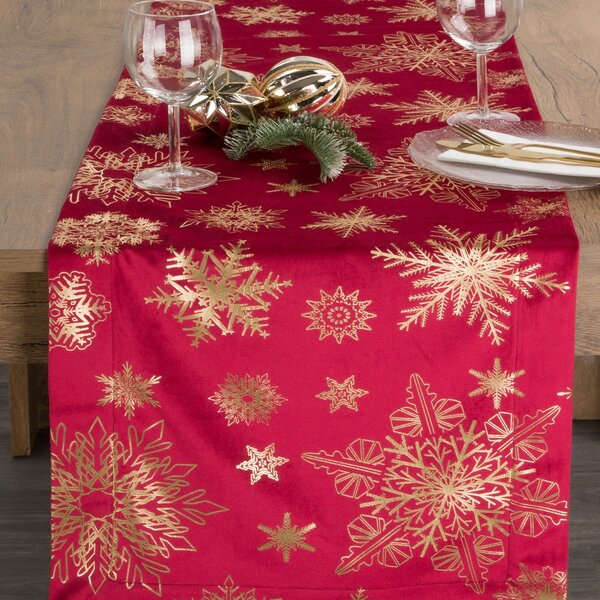VIANOČNÝ BEHÚŇ NA STÔL JOY4 40X140 CM VZOROVANÝ