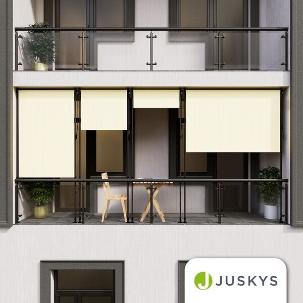 Zvislá markíza na balkón 120x228-316 cm, UV ochrana, béžová
