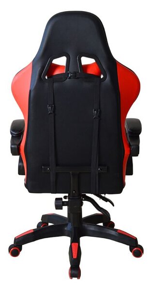 Ergonomická kancelárska stolička s vankúšikmi, čierno-červen