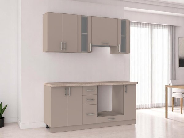 NEJBY Kuchynská linka TILERO 180 cm, toffee