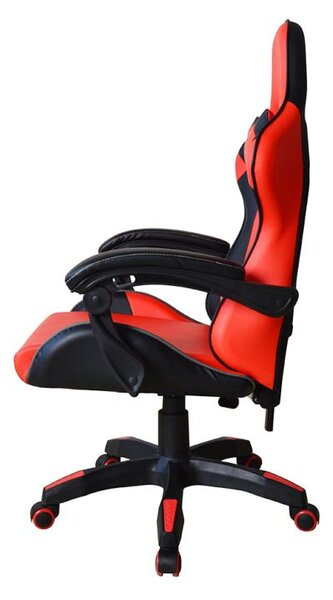 Ergonomická kancelárska stolička s vankúšikmi, čierno-červen