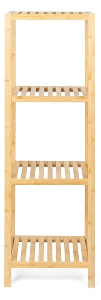 Bambusový regál 4 police, prírodný 110 x 33 x 37 cm