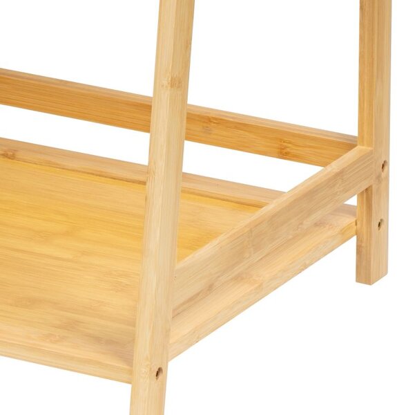 Bambusový regál so 4 policami, prírodný, 85 x 39 x 29 cm