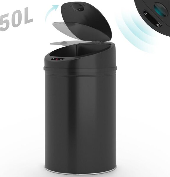 Jago automatický odpadkový kôš, 50 L, čierny