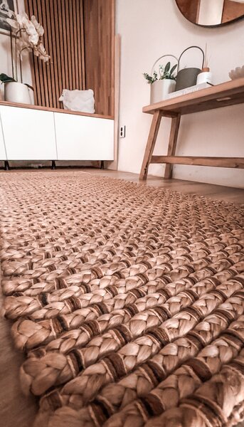 Flair Rugs, Kusový koberec Chunky Jute Sol Natural, 60x150, hnedá, chodba / predsieň