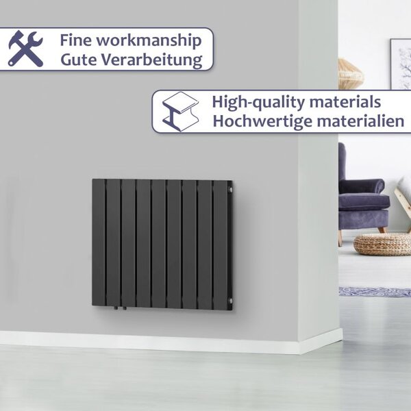 Aquamarin Horizontálny radiátor, 819 W, 600 x 614 x 69 mm