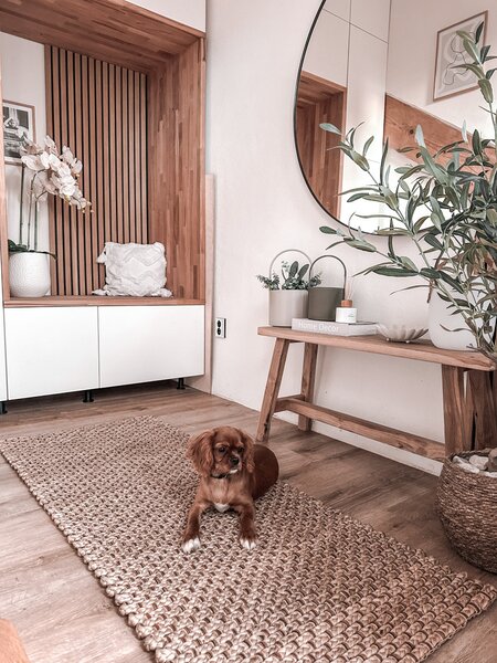 Flair Rugs, Kusový koberec Chunky Jute Sol Natural, 60x150, hnedá, chodba / predsieň