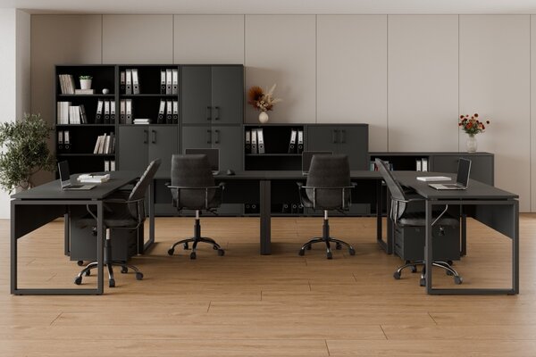 Kancelárska zostava NEJBY GIANNI PREMIUM 6, antracit