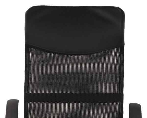Kancelárska stolička čierna, ergonomická, sieťovaná, nastavi