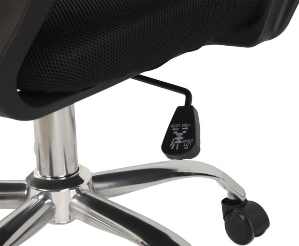 Ergonomická kancelárska stolička čierna, sieťovina