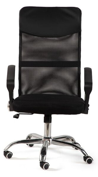 Kancelárska stolička čierna, ergonomická, sieťovaná, nastavi