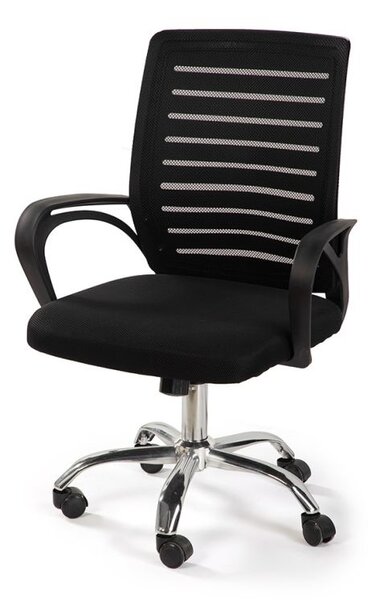 Ergonomická kancelárska stolička čierna, sieťovina