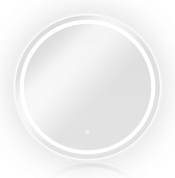 LED kúpeľňové zrkadlo 70x70 cm, okrúhle, s rámom