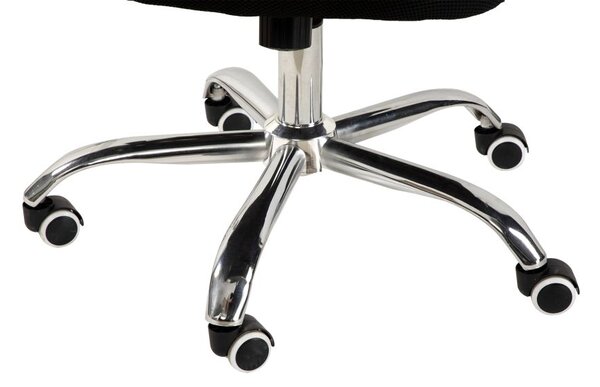 Kancelárska stolička čierna, ergonomická, sieťovaná, nastavi