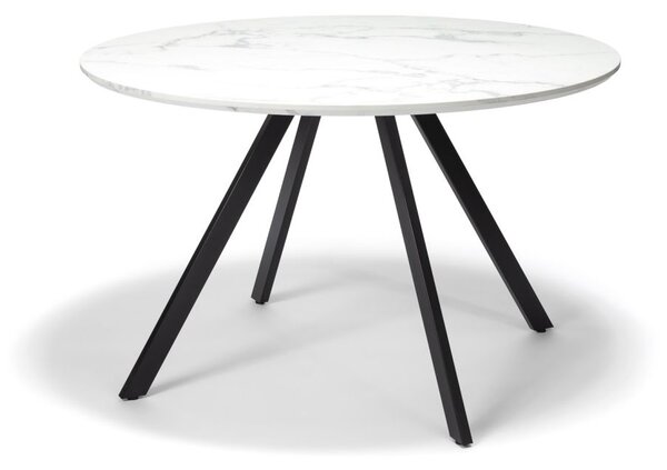 Okrúhly jedálenský stôl 120 cm biely, pre 4 - 5 osôb