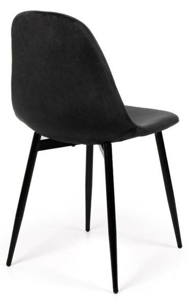 Sada jedálenských stoličiek, 85x45x52 cm, čierny menčester