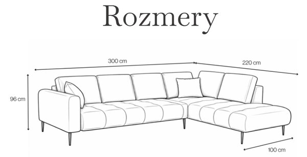 Dizajnová rohová sedačka MARION