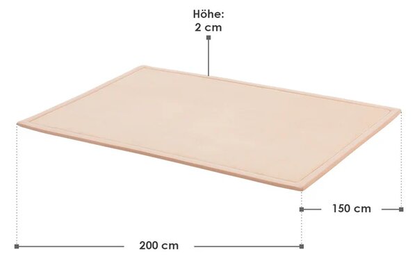 Detská hracia podložka 200x150 cm, pamäťová pena, béžová