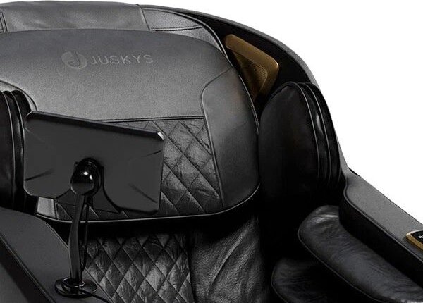 Relaxačné masážne kreslo s vyhrievaním a Bluetooth, čierne