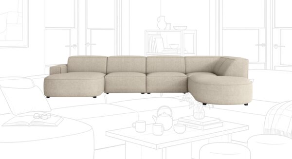 Dizajnová rohová čalúnená sedačka ARIS