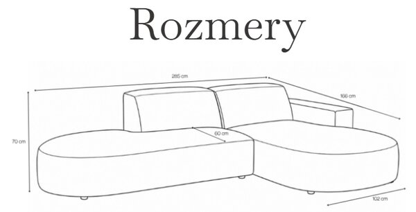 Čalúnená rohová sedačka ARIS
