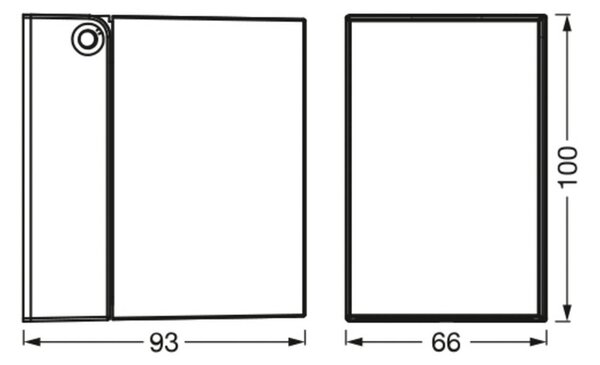 OSRAM Vonkajšie nástenné svietidlo ENDURA CLASSIC CUBE, strieborná kovová IP44, Chrómová / strieborná, Hliník, Moderný
