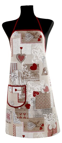 Zástera patchwork červené srdiečka Veľkosť Univerzálna Farba Viacfarebná