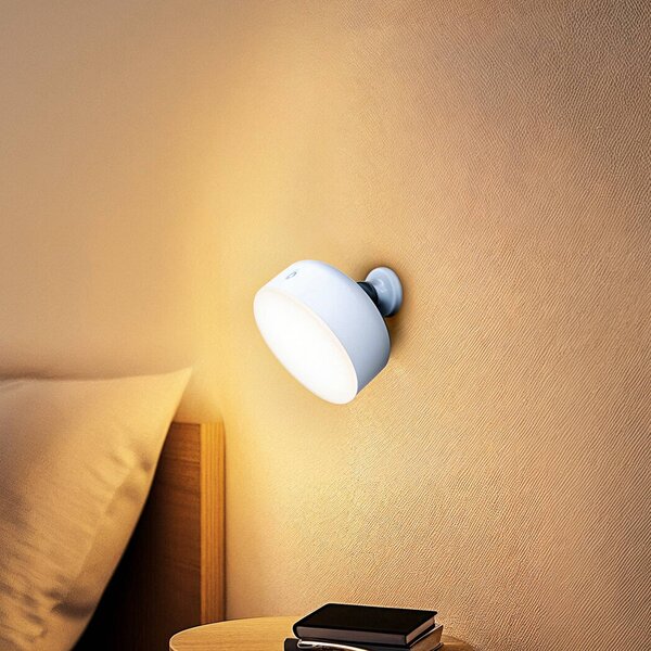 OSRAM LED batériová lampa DECOR HELPER GADGET, biela, touchdim, Biela / opálová, Spálňa, Plast, Moderný