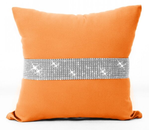 Obliečka na vankúš Glamour so zirkónmi oranžová Farba Oranžová Rozmery 40x40 cm