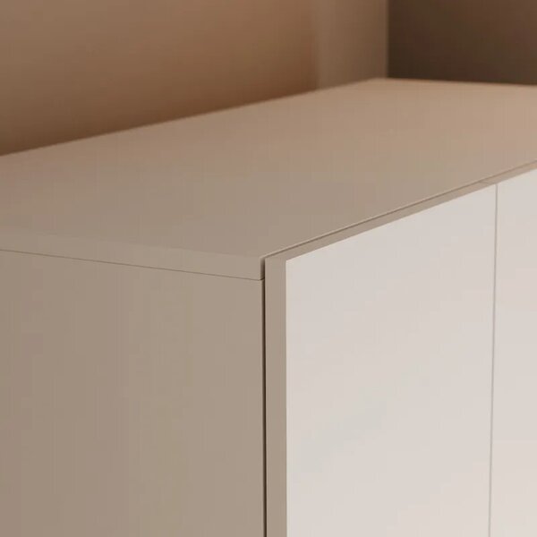 Dizajnová šatníková skriňa GLAS 110 cm matná biela