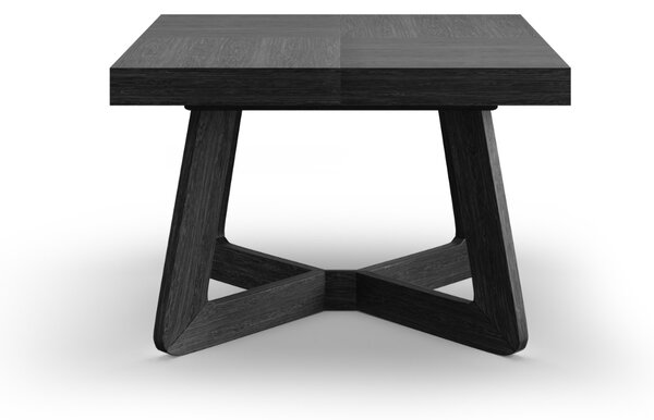 Hranatý rozkladací jedálenský stôl OLIA čierny 130-230 cm