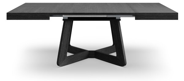 Hranatý rozkladací jedálenský stôl OLIA čierny 130-230 cm