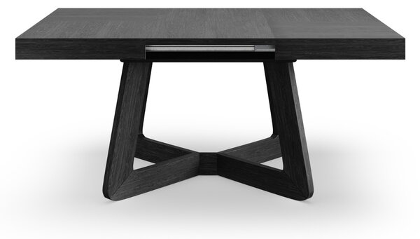 Hranatý rozkladací jedálenský stôl OLIA čierny 130-230 cm