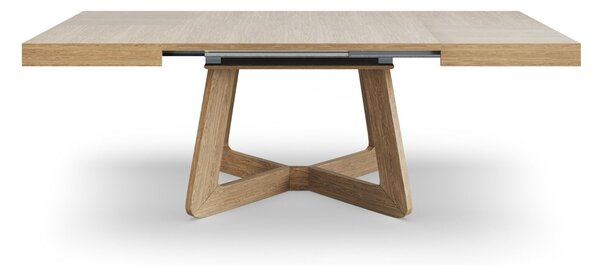 Hranatý rozkladací jedálenský stôl OLIA dubová dyha 130-230 cm