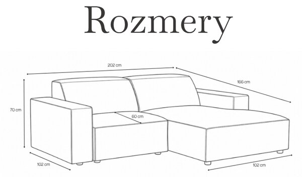 Rohová dizajnová sedačka PERLA