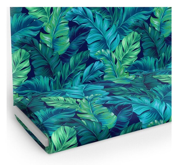 Vzorovaná látka panama stretch MIGD219 zelené palmové lístie, šírka 150 cm Farba Zelená Rozmery Šírka 150 cm