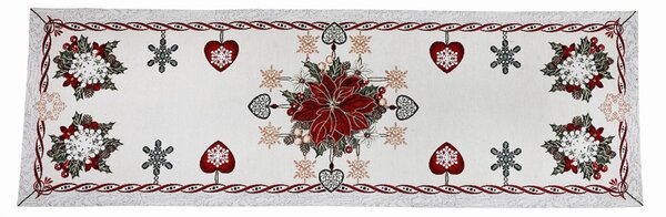 Vianočný gobelínový behúň na stôl Vianočné ozdoby Chenille IT09 Farba Viacfarebná Rozmery 40x130 cm