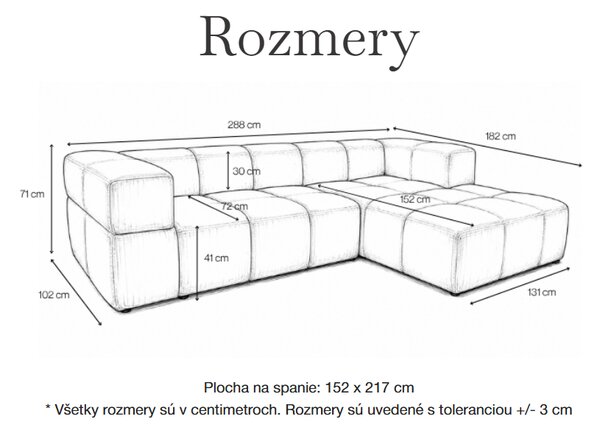 Moderná rohová sedačka ECE