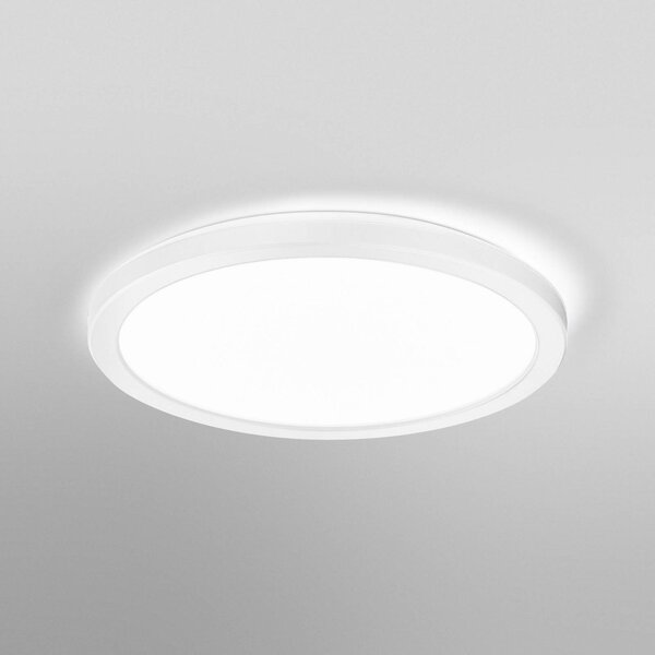 OSRAM stropné LED svetlo ORBIS ULTRA SLIM, biele, Ø 24 cm, stmievateľné, Biela / opálová, Obývacia izba / jedáleň, Plast, Moderný