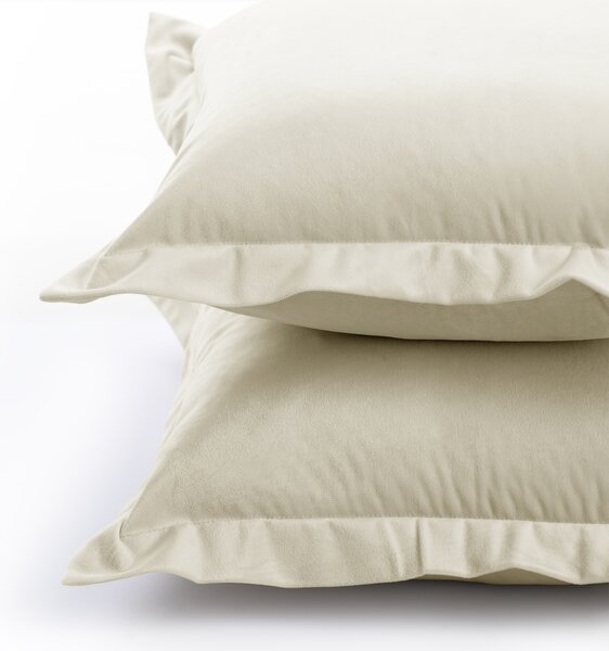 Obliečky na vankúše AmeliaHome Velvet Side Si krémové, veľkosť 50x70
