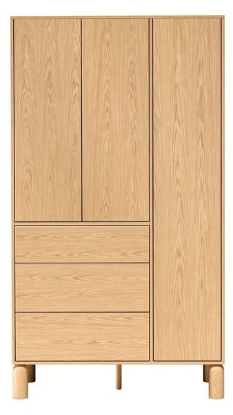 Moderná šatníková skriňa CAJA dub bookmatch 110 cm
