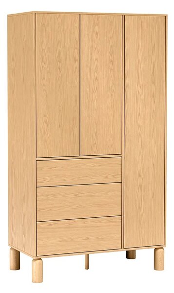 Moderná šatníková skriňa CAJA dub bookmatch 110 cm