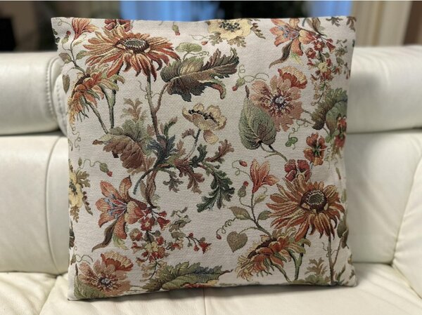 Jesenná gobelínová obliečka na vankúš s vintage motívom Eden 5015 Farba Viacfarebná Rozmery 42x42 cm